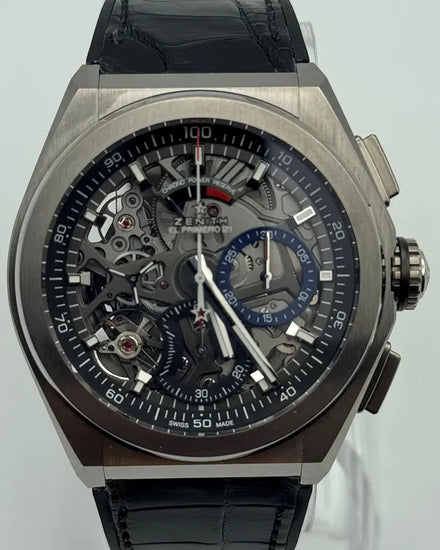 Zenith Defy El Primero 21 44MM Skeleton Dial Leather Strap (95.9000.9004/78.R582)