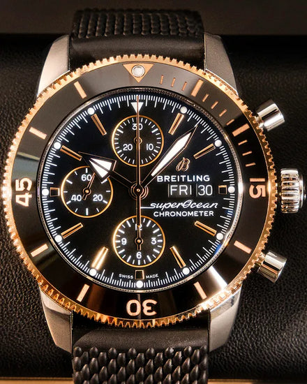 Breitling Superocean Heritage Chronograph 44MM Black Dial Rubber Strap (U13313121B1S1)