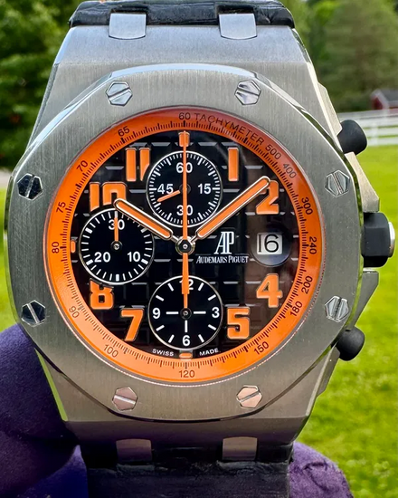 2012 Audemars Piguet Royal Oak Offshore "Volcano" 42MM Black Dial Leather Strap (26170ST.OO.D101CR.01)