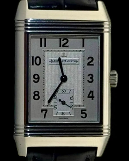 No Reserve - 2013 Jaeger-LeCoultre Reverso Grande Taille Monoface 42MM Silver Dial Leather Strap (270.8.62)
