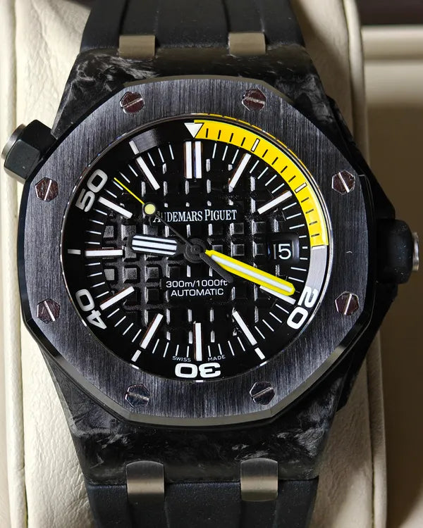 Audemars Piguet Royal Oak Offshore Diver 42MM Black Dial Rubber Strap (15706AU.00.A002CA.01)