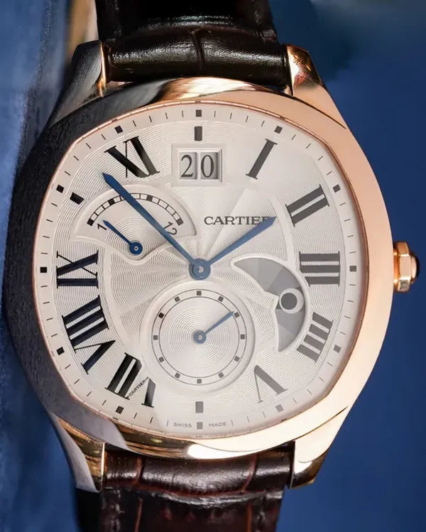 Cartier Drive De Cartier 40MM Silver Dial Leather Strap (WGNM0005)