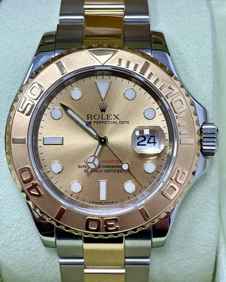 2008 (V Serial) Rolex Yacht-Master 40MM Champagne Dial Two-Tone Oyster Bracelet (16623)
