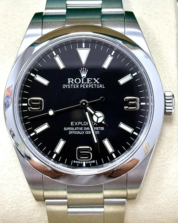 2010 (G Serial) Rolex Explorer 39MM Black Dial Oyster Bracelet (214270)