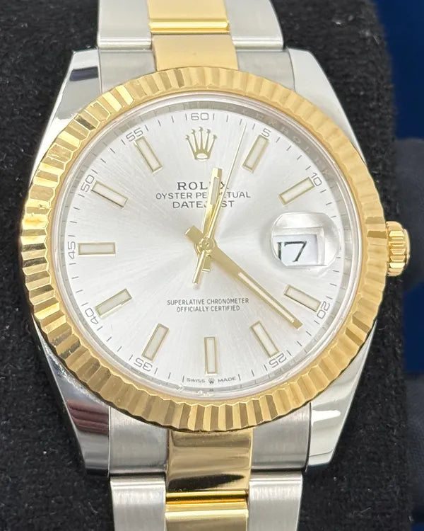 Rolex Datejust 41MM Silver Dial Two-Tone Oyster Bracelet (126333)