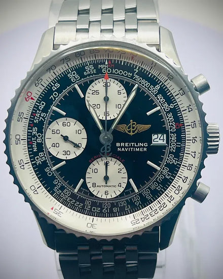 Breitling Navitimer Fighters 41MM Black Dial Steel Bracelet (A13330)