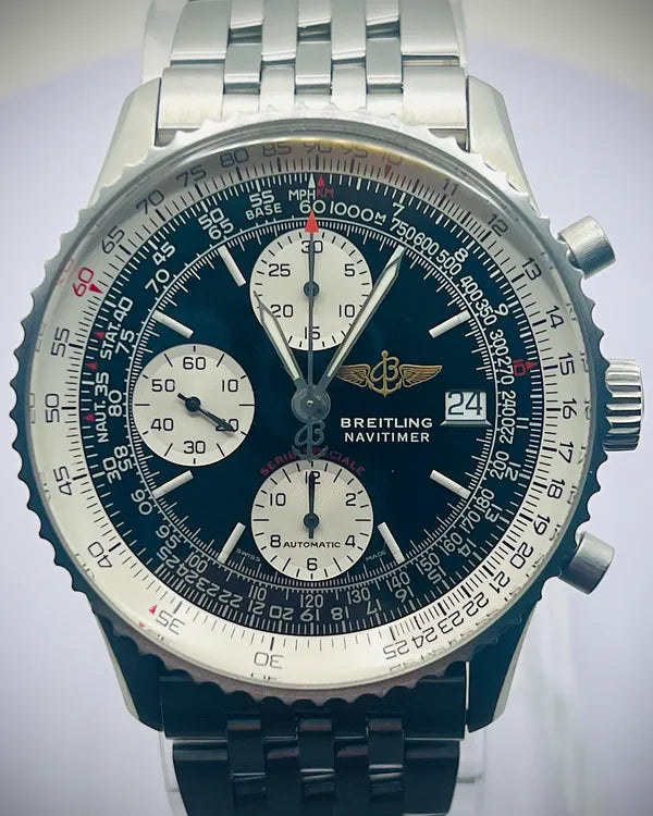 2005 Breitling Navitimer Fighters 41MM Black Dial Steel Bracelet (A13330)