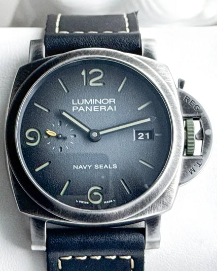 2024 Panerai Luminor Marina Navy SEALs L.E. 44MM Anthracite Dial Leather Strap (PAM01412)