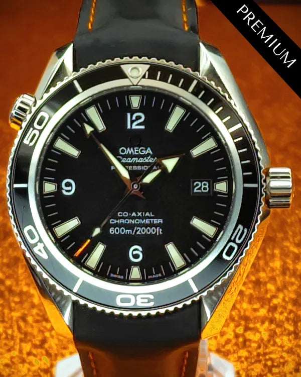 (SR) 2011 Omega Seamaster Planet Ocean 42MM Black Dial Rubber Strap (2901.50.81)