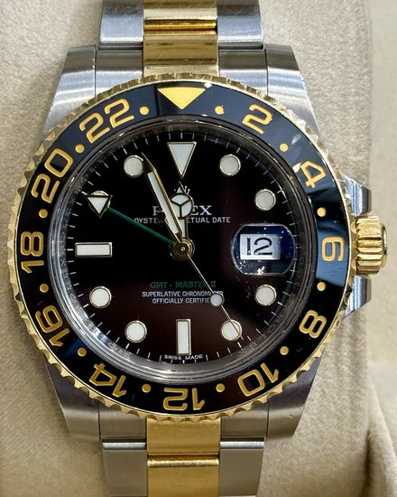 2015 Rolex GMT-Master II 40MM Black Dial Two-Tone Oyster Bracelet (116713LN)
