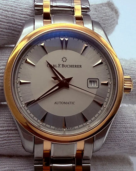 2023 Carl F. Bucherer Manero Autodate 42MM Cream Dial Two-Tone Bracelet (00.10915.07.13.21)