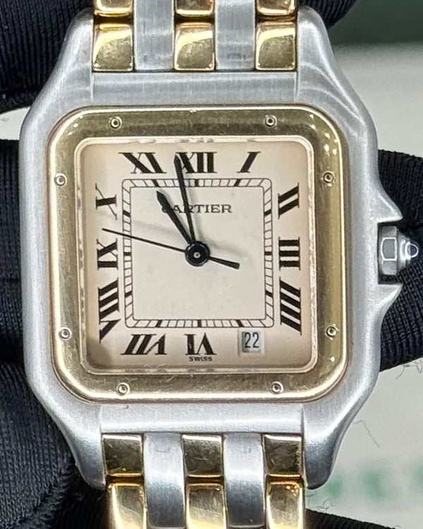 Cartier Panthère De Cartier 27MM Quartz White Dial Two-Tone Bracelet (83949)