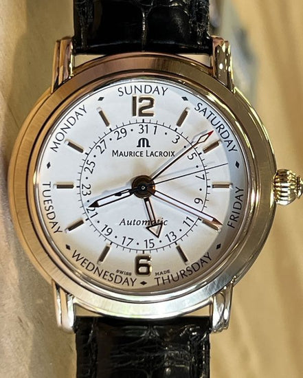Maurice Lacroix Masterpiece Cinq Aiguilles 40MM White Dial Leather Strap (MP6408)