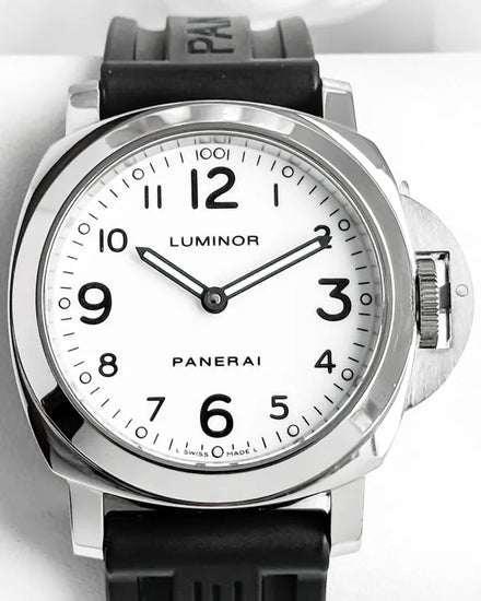 2007 Panerai Luminor Base 44MM White Dial Rubber Strap (PAM00114)