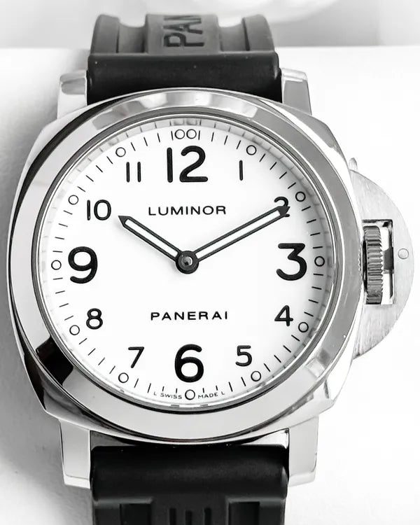 2007 Panerai Luminor Base 44MM White Dial Rubber Strap (PAM00114)
