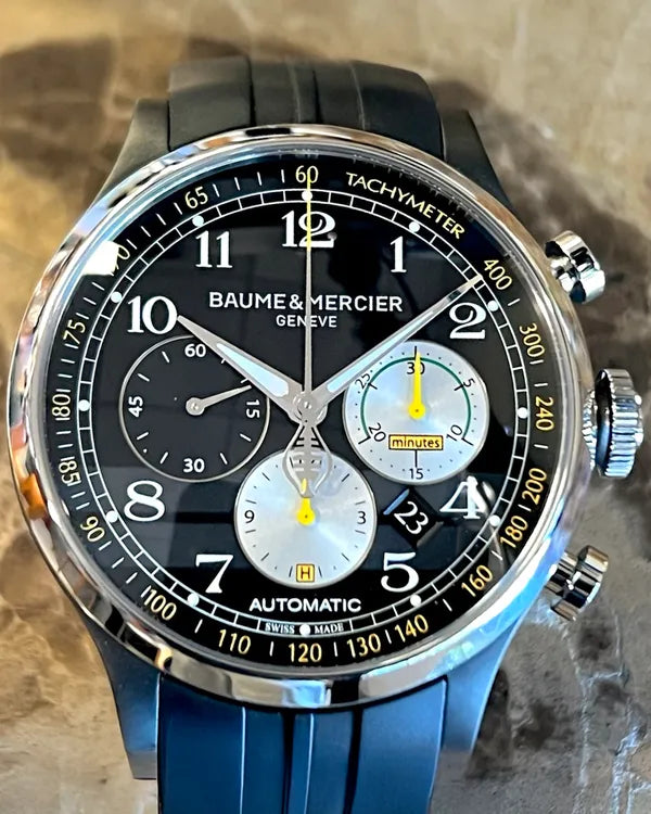 2019 Baume & Mercier Capeland "Shelby Cobra" L.E. 43MM Black Dial Rubber Strap (MOA10281)