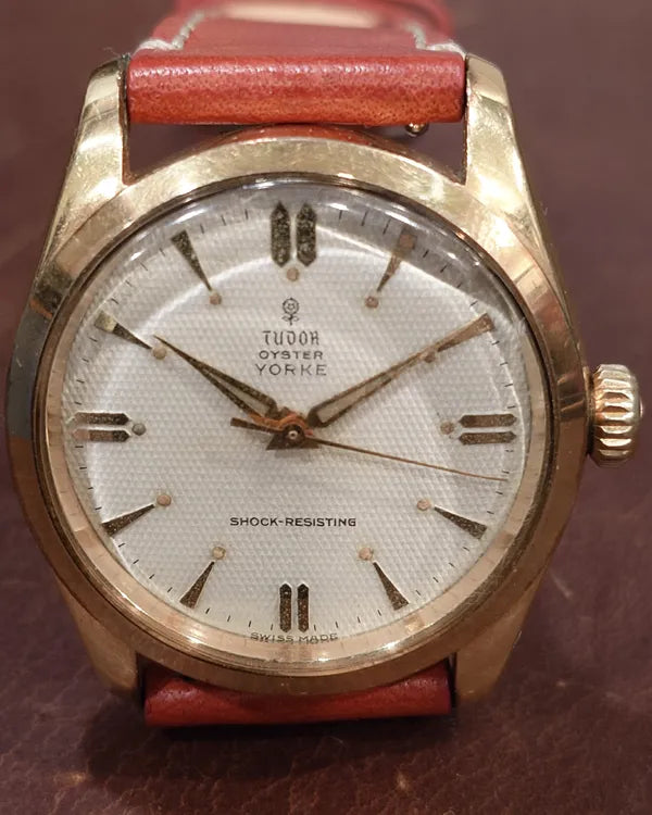 Tudor Classic Oyster Yorke 34MM White Dial Aftermarket Leather Strap (7934)