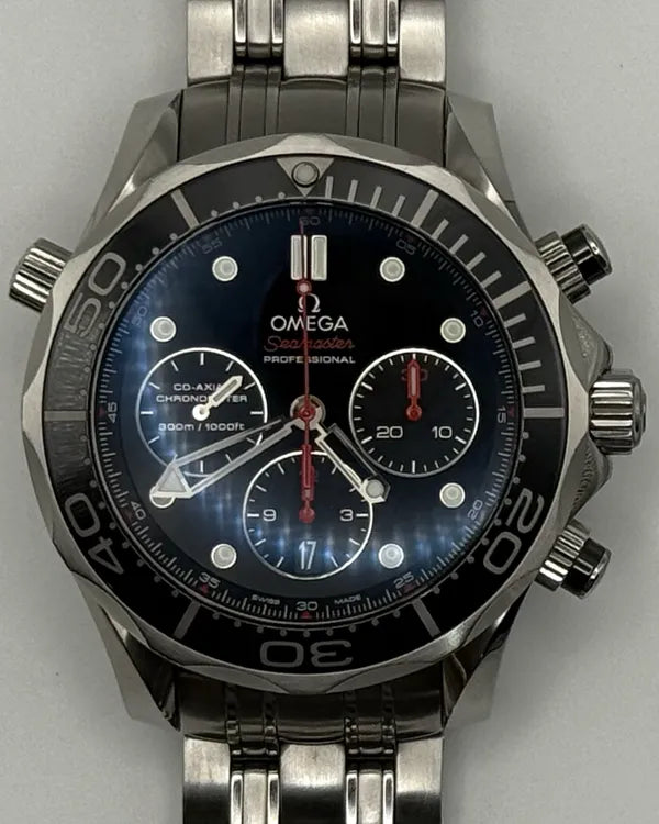 Omega Seamaster Diver 300M Chronograph 44MM Black Dial Steel Bracelet (212.30.44.50.01.001)