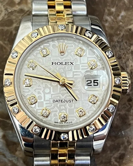 Rolex Lady-Datejust 26MM Silver "Jubilee" Dial Two-Tone Jubilee Bracelet (179313)