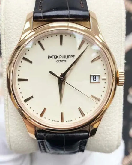Patek Philippe Calatrava 39MM Ivory Dial Leather Strap (5227R-001)