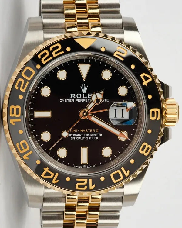 2024 Rolex GMT-Master II "Bumblebee" 40MM Black Dial Two-Tone Jubilee Bracelet (126713GRNR)