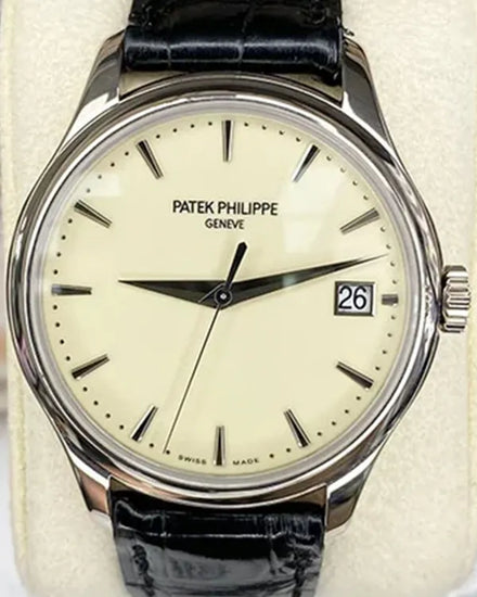Patek Philippe Calatrava 39MM Ivory Dial Leather Strap (5227G-001)