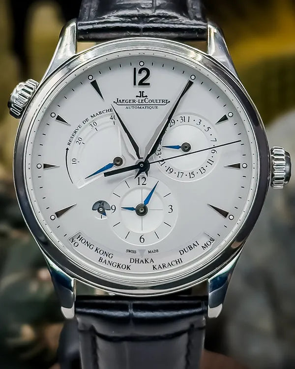 2018 Jaeger-LeCoultre Master Geographic 39MM Grey Dial Leather Strap (Q1428421)