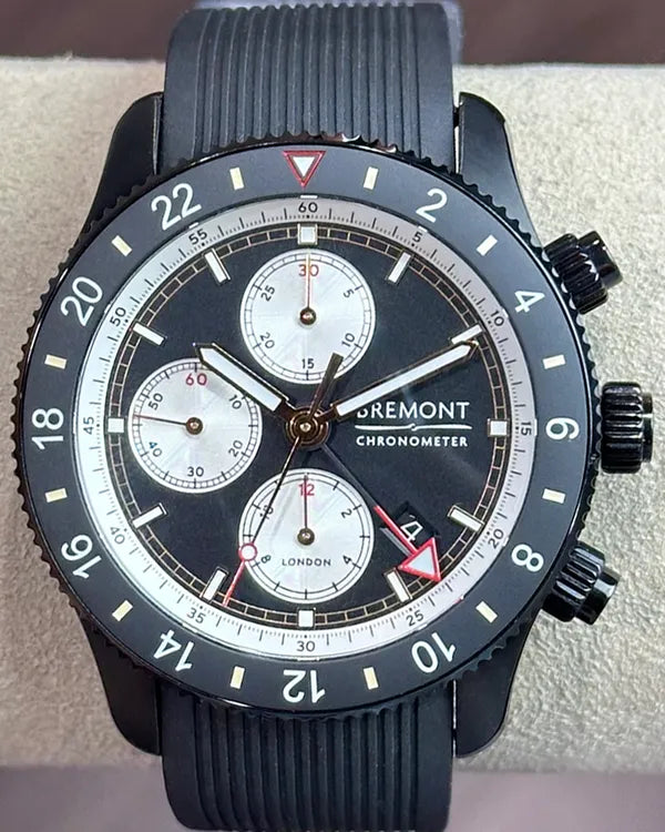 2024 Bremont Supermarine Chrono 43MM Black Dial Rubber Strap (SMARINECHRONO-BK-R-S)