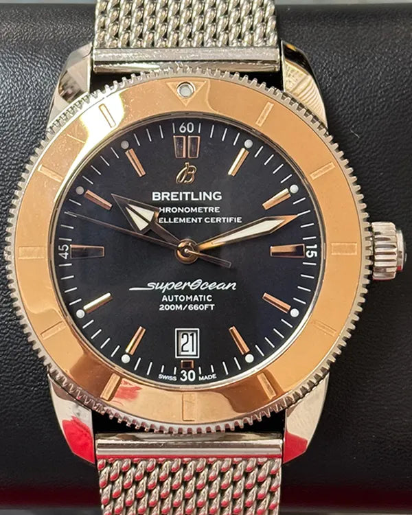 2017 Breitling Superocean Heritage II 46MM Black Dial Steel Bracelet (IB202012/BG20)