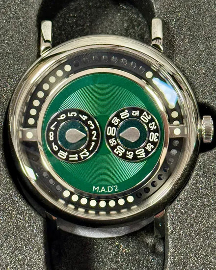 MB&F MAD Edition 2 42MM Green Dial Leather Strap (M.A.D 2)