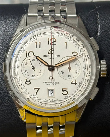 Breitling Premier B01 Chronograph 42MM Cream Dial Steel Bracelet (AB0145211G1A1)
