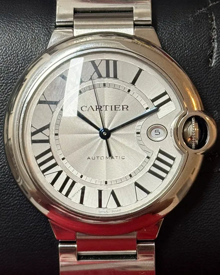 Cartier Ballon Bleu 42MM Silver Dial Steel Bracelet (WSBB0049)