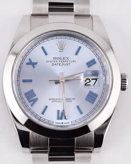 2020 Rolex Datejust 41MM Aftermarket Blue Dial Oyster Bracelet (126300)