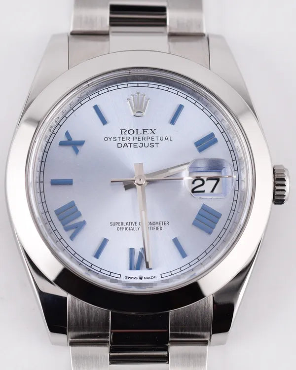 2020 Rolex Datejust 41MM Aftermarket Blue Dial Oyster Bracelet (126300)