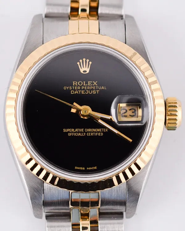 Rolex Lady-Datejust 26MM Onyx Dial Two-Tone Jubilee Bracelet (69173)
