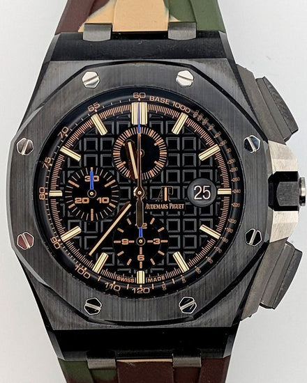 Audemars Piguet Royal Oak Offshore Chronograph 44MM Black Dial Rubber Strap (26405CE.OO.A002CA.02)