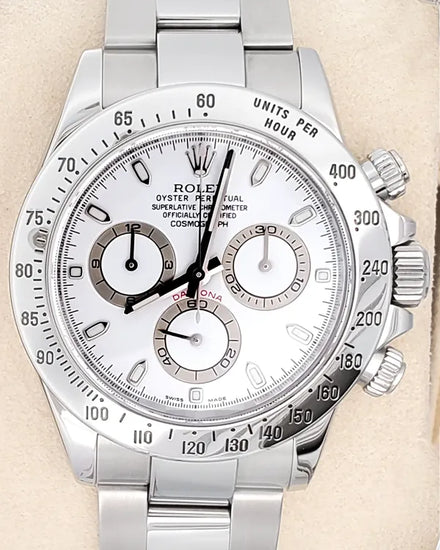 2010 Rolex Cosmograph Daytona 40MM White Dial Oyster Bracelet (116520)