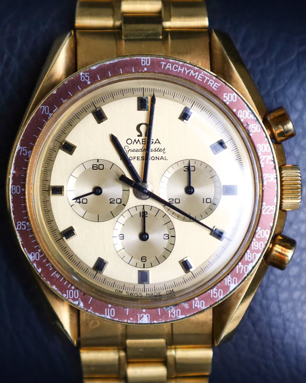 Omega Speedmaster "Apollo 11" L.E. 42MM Gold Dial Yellow Gold Bracelet (145.022ba)