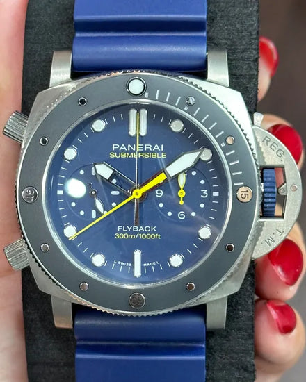 2022 Panerai Submersible Chrono "Mike Horn" Edition 47MM Blue Dial Rubber Strap (PAM01291)