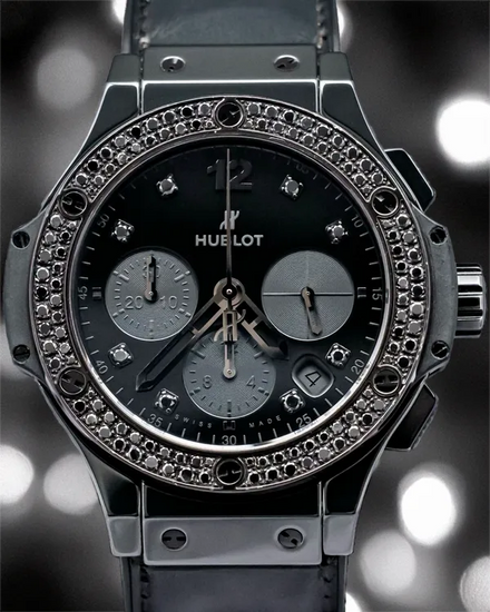 Hublot Big Bang 41MM Black Dial Leather Strap (341.CX.1210.VR.1100)