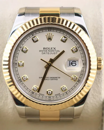 Rolex Datejust II 41MM Ivory Dial Two-Tone Oyster Bracelet (116333)