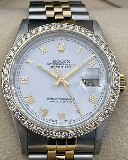 1993 Rolex Datejust 36MM White Dial Two-Tone Jubilee Bracelet (16233)