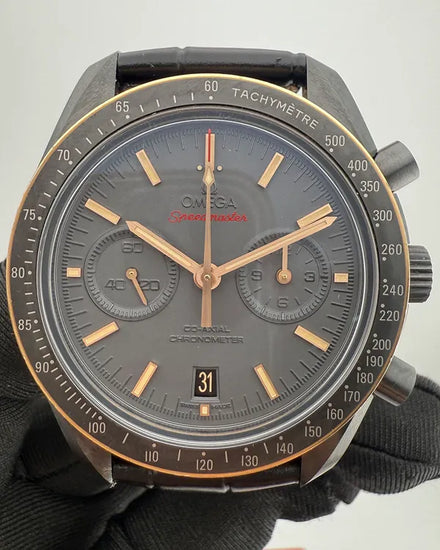 2020 Omega Speedmaster Dark Side Of The Moon "Sedna Black" 44.25MM Grey Dial Leather Strap (311.63.44.51.06.001)