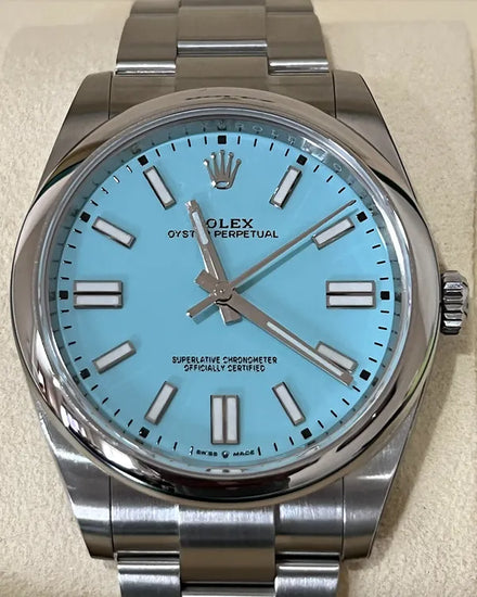 2021 Rolex Oyster Perpetual 41MM Turquoise Dial Oyster Bracelet (124300-0006)