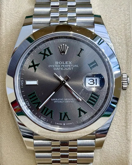 2024 Rolex Datejust "Wimbledon" 41MM Slate Dial Jubilee Bracelet (126300)