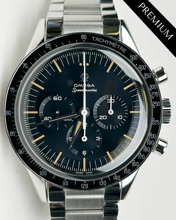 2024 Omega Speedmaster "The First Omega In Space" 39.7MM Blue/Grey Dial Steel Bracelet (310.30.40.50.06.001)