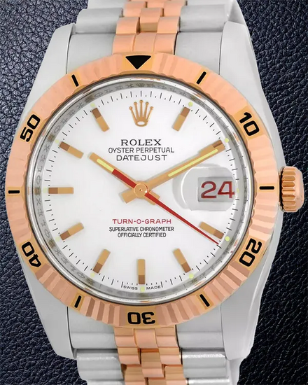 Rolex Datejust Turn-O-Graph 36MM White Dial Two-Tone Jubilee Bracelet (116261)