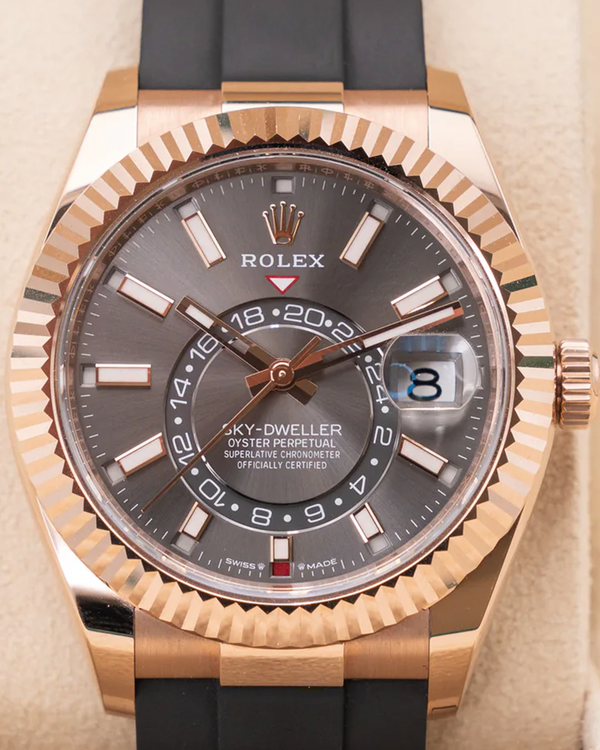 2024 Rolex Sky-Dweller 42MM Slate Dial Rubber Strap (336235)