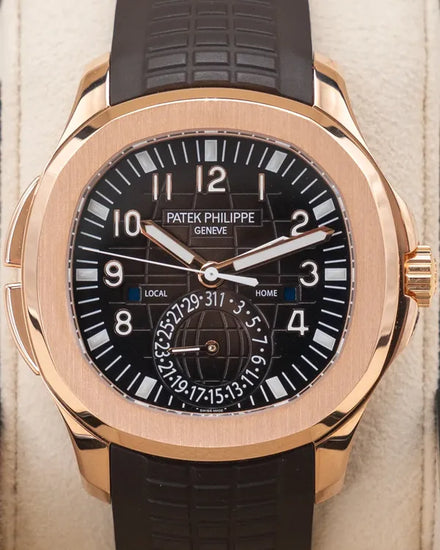 2021 Patek Philippe Aquanaut Travel Time 40.8MM Brown Dial Rubber Strap (5164R-001)