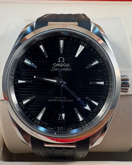 No Reserve - Omega Seamaster Aqua Terra 150M 41MM Black Dial Rubber Strap (220.12.41.21.01.001)